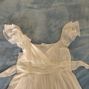 Altr’d State Elegant White Ruffled romper